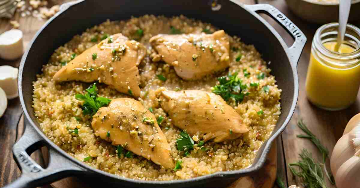 One Pot Garlic Butter Chicken And Quinoa (35 Min)