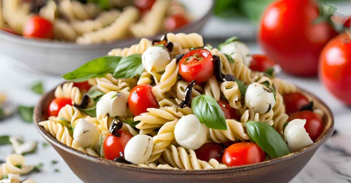 Best 20 Min Caprese Pasta Salad with Balsamic